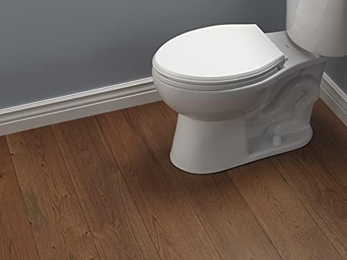 DELTA FAUCET Delta -Faucet Wycliffe Slow Close Elongated Toilet Seat with Non-Slip Seat Bumpers, Soft Close Toilet Seat Elongated, Toilet Seat Slow Close, White 811901-WH