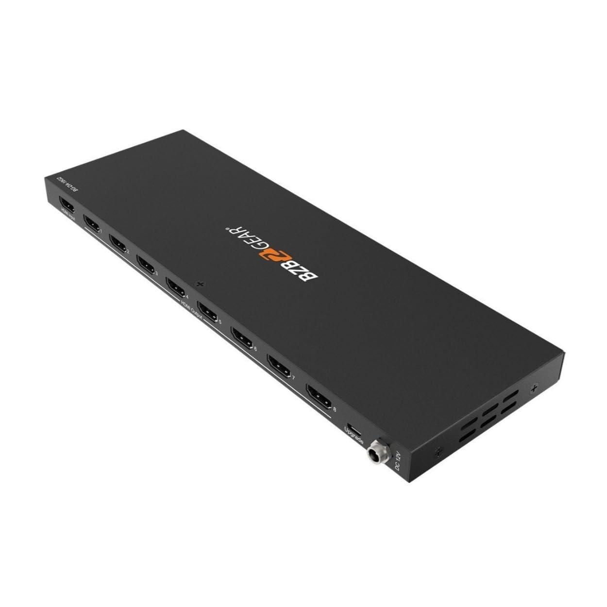 BZB GEAR BZBGEAR 1x8 4K UHD Ultra Slim HDMI Splitter with EDID Management - BG-DA-18G2