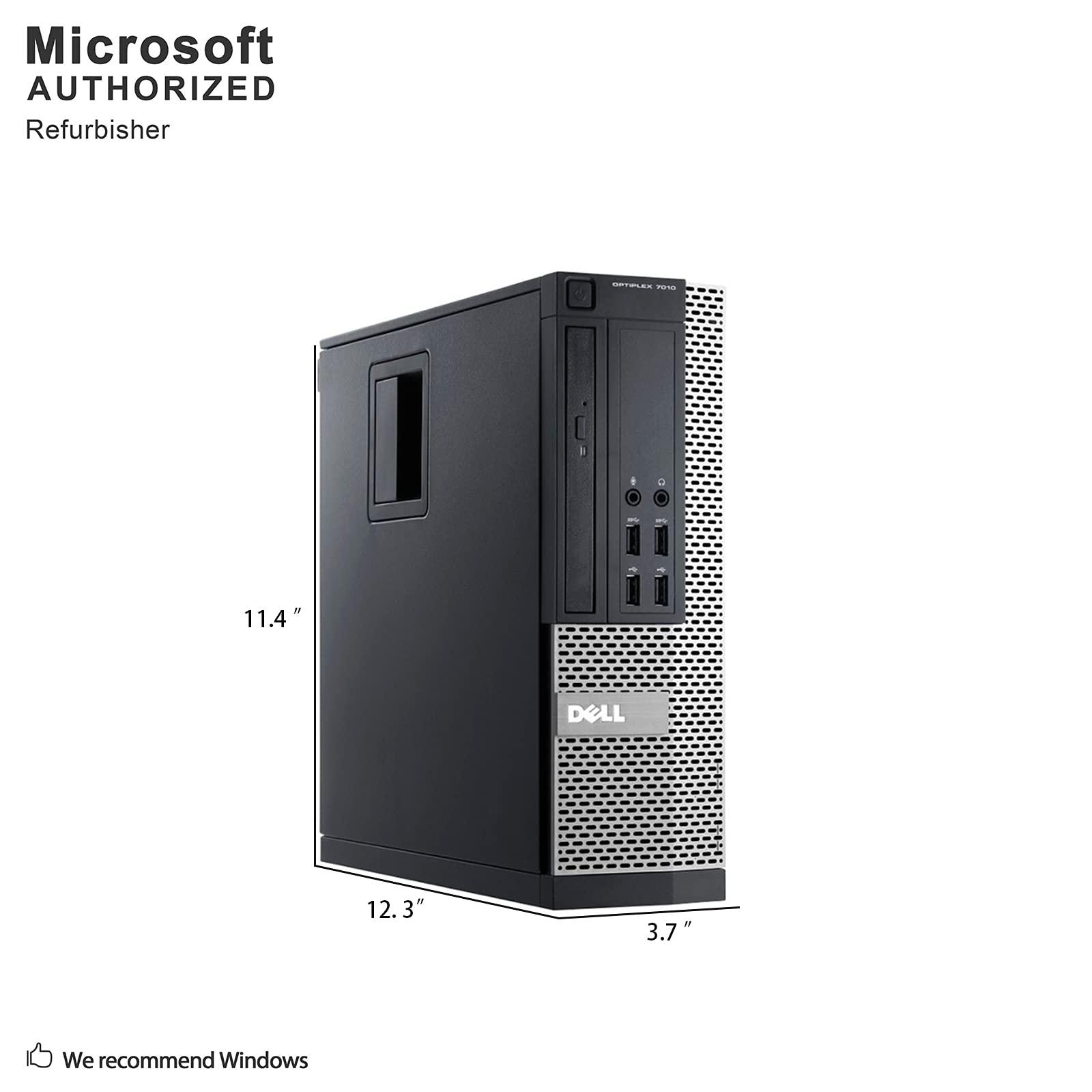 Dell DELL Optiplex 7010 SFF Business Desktop Computer PC (Intel i7-3770 3.4GHz Processor, 16GB DDR3, 240GB SSD, Windows 10 Professional) (Renewed)