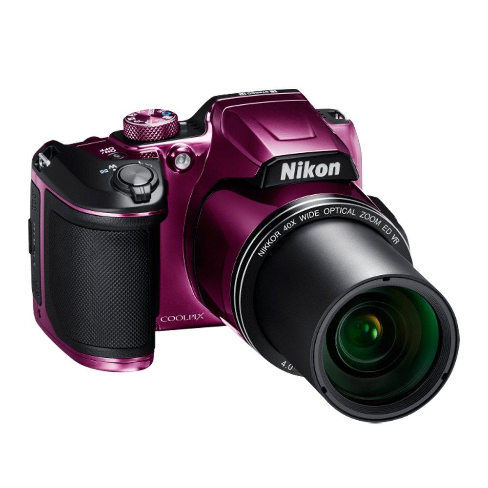 Nikon Nikon COOLPIX B500 16MP 40x Optical Zoom Digital Camera w/Wi-Fi (Plum) - (Renewed)