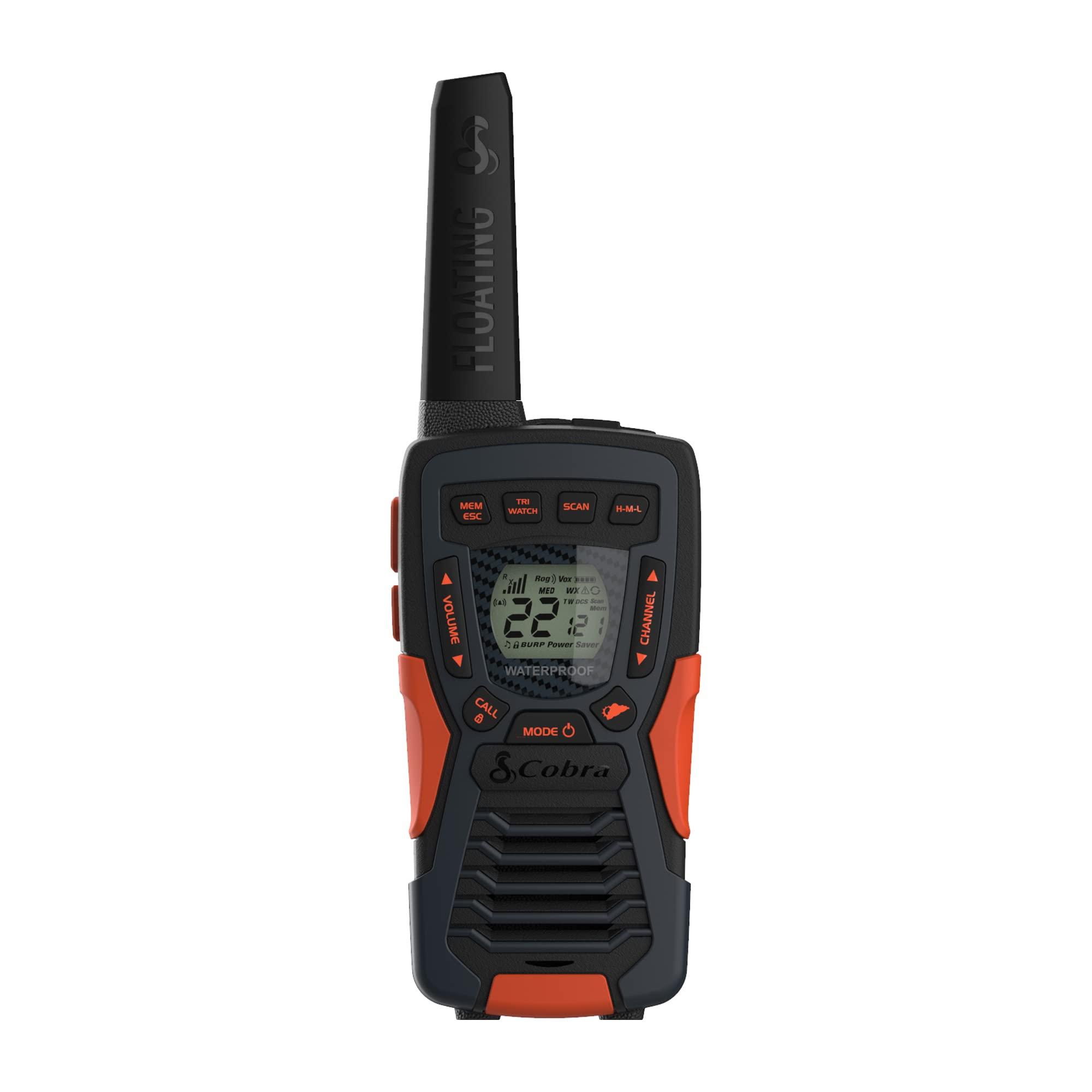 Cobra Cobra CXT10953PH-M Emergency Two-Way Radios, Waterproof Walkie Talkies, Up to 40 Mile Range, 22 Channels and NOAA Weather Channels, UHF/FM Ultra-Clear Reception, 3-Pack