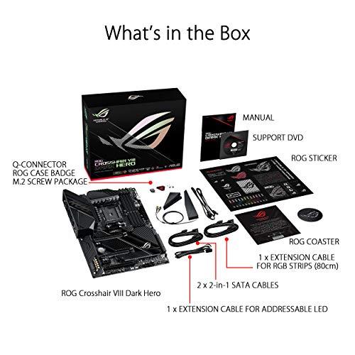 ASUS ASUS ROG Crosshair VIII Dark Hero AMD AM4 X570S Zen 3 Ryzen 5000 & 3rd Gen Ryzen ATX Gaming Motherboard (PCIe 4.0, 14+2 Ti Power Stages, PCH Heatsink, Wi-Fi 6, 2.5 Gbps LAN, USB 3.2 Gen 2 Type-C