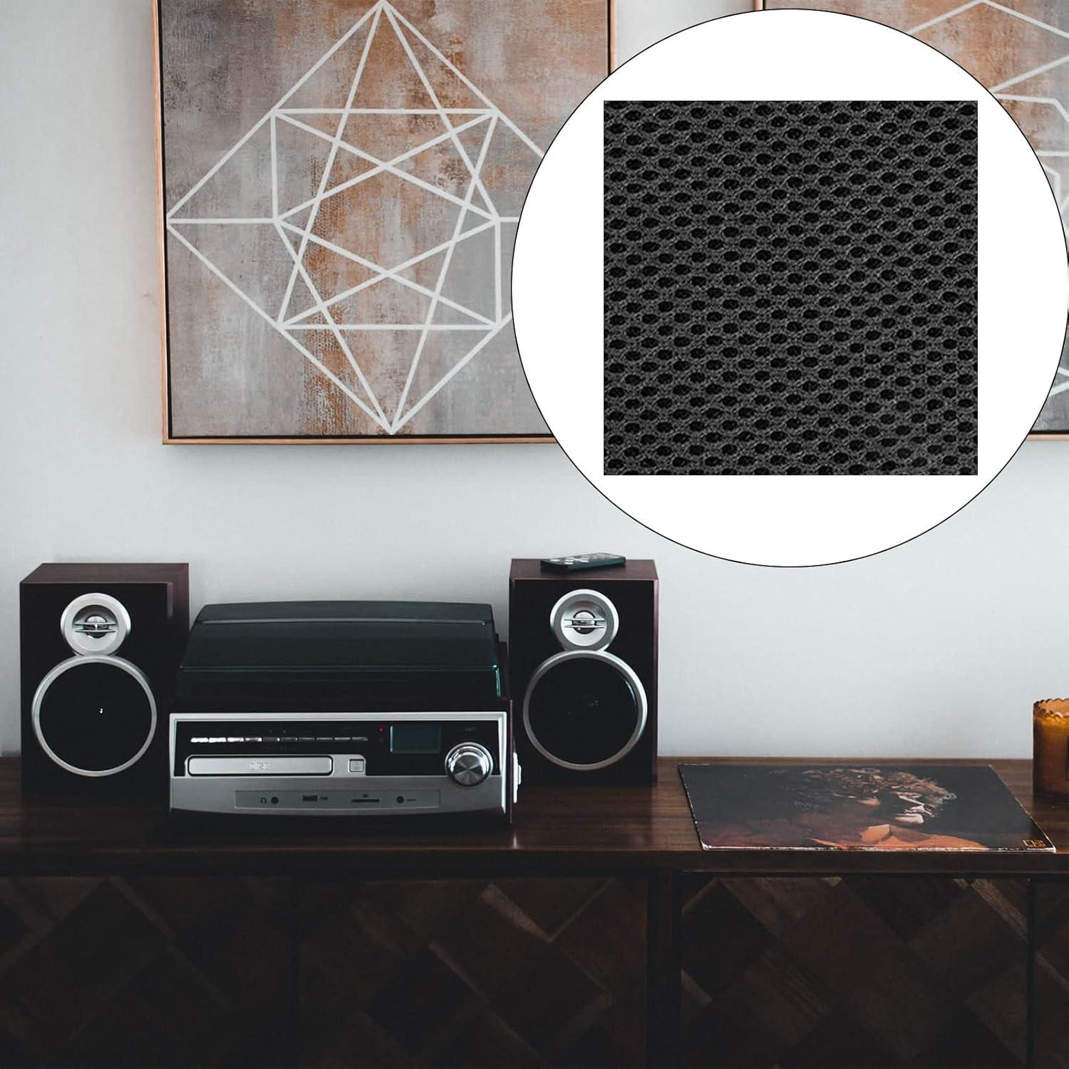 honselia Speaker Grill Cloth, 140 x 50cm Audio Speaker Mesh Fabric Cloth Acoustic Speaker Protective Cover