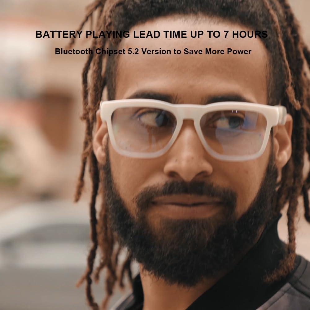 OhO sunshine OhO Smart Glasses,32G MP3 Bluetooth Sunglasses with Open Ear Speaker Headphone, Indoor&Outdoor Sports,Polarized UV Protection,For Men Women