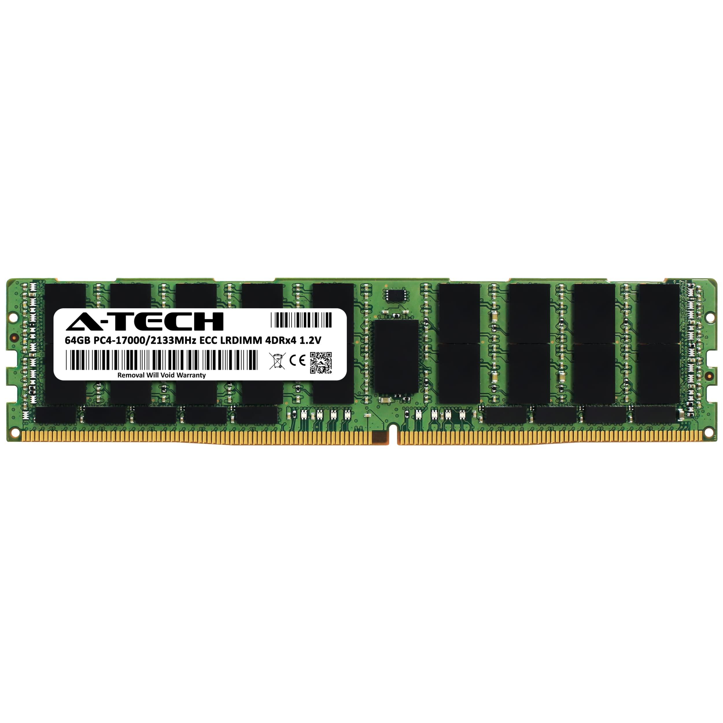A-Tech A-Tech 64GB RAM Replacement for Dell SNP03VMYC/64G, A8451131, 03VMY, 003VMY | DDR4 2133MHz PC4-17000 4Rx4 ECC Load Reduced LRDIMM Single Server Memory Module