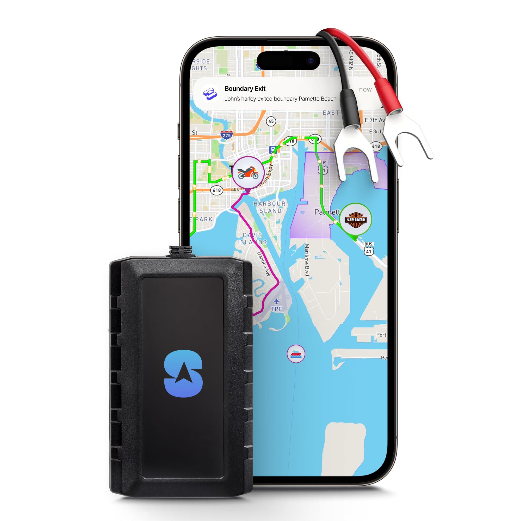 Spy Tec Spytec GPS Motorcycle Tracker - Waterproof Real-Time Tracking w/ 5 Second Updates - Ideal Hard-Wired GPS Tracking for Scooters, Boats, ATVs - Anti Theft Movement Alert - Low Cost Plan