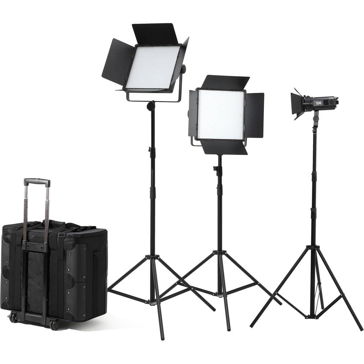 GODOX LED1000Bi II / S30 LED 3-Light Kit with Stands