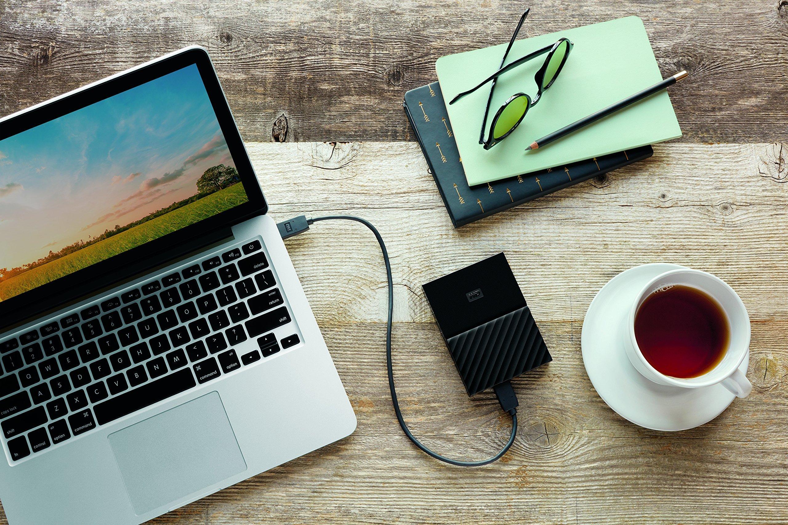 Western Digital WD 1TB My Passport for Mac Portable External Hard Drive, USB-C/USB-A - WDBFKF0010BBK-WESE,Black