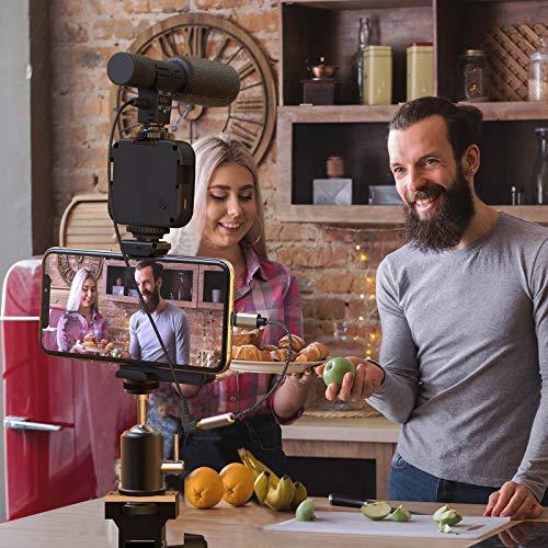 DigiPower DigiPower Follow Me #GoViral Vlogging Kit for Cameras & Phones | with Microphone, 36 LED Light, Smartphone Grip, Wireless Shutter Remote, Tripod | Vlogging Equipment for YouTube, Instagram & Tiktok