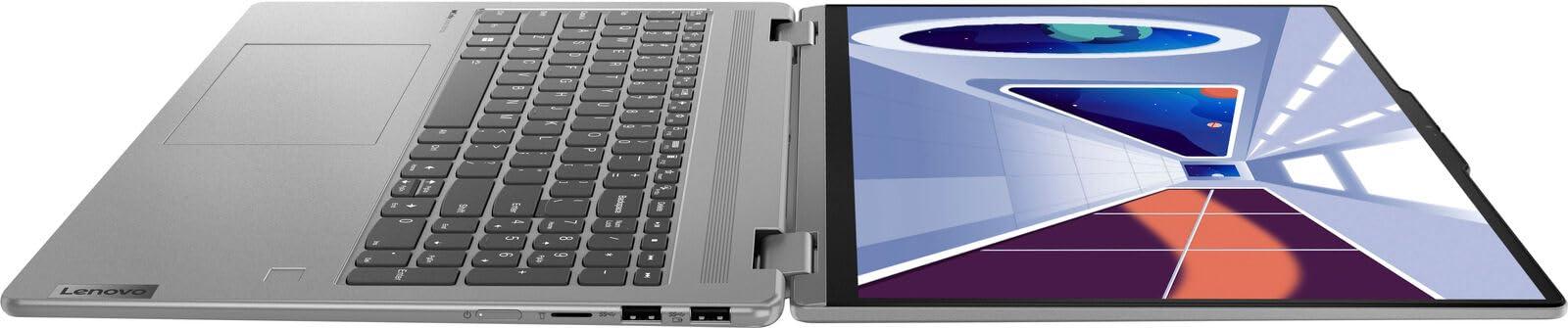 Lenovo Lenovo Yoga 7 16 2-in-1 Laptop 16"" WUXGA IPS Touchscreen AMD Hexa-Core Ryzen 5 7535U (Beats i7-1255U) 8GB RAM 512GB SSD Radeon 660M Graphic Backlit Fingerprint Reader Win11 + HDMI Cable, Gray