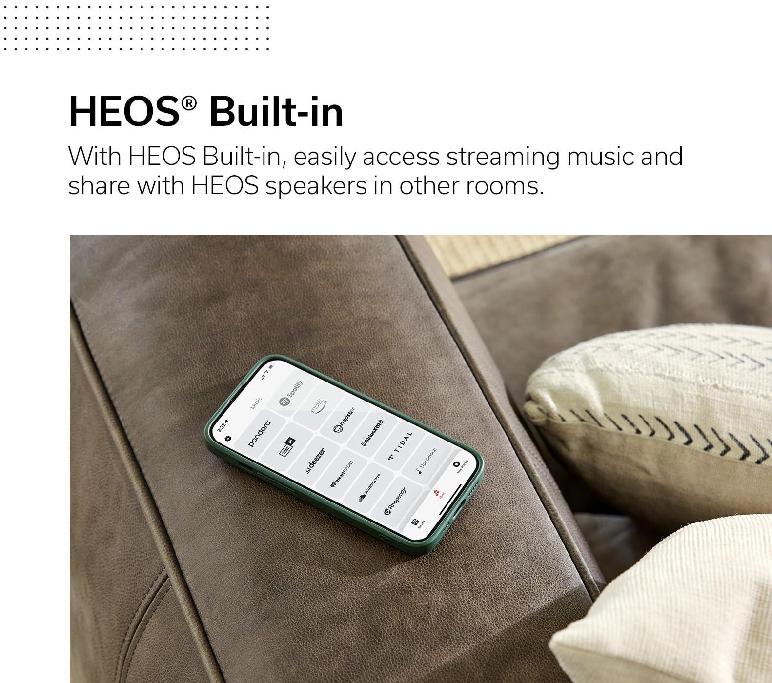 Denon Denon AVR-S670H 5.2 Ch Home Theater Receiver - 8K UHD HDMI Receiver (75W X 5), Streaming via Built-in HEOS, Bluetooth & Wi-Fi, Dolby TrueHD, Dolby Pro Logic II & DTS HD Surround Sound