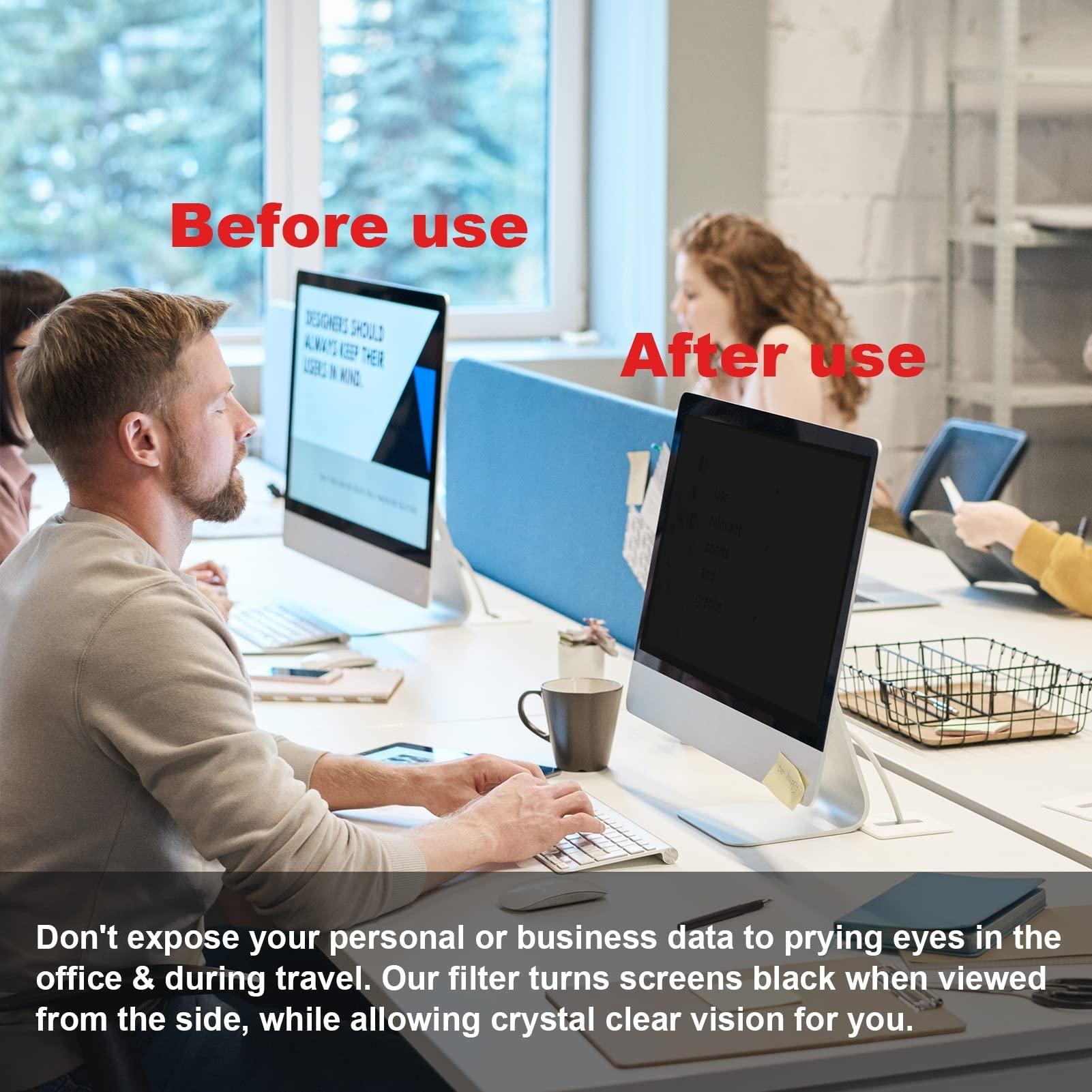 BU TV Screen Protectors BU TV Screen Protectors 24-32 Inch Computer Privacy Screen Filter for Widescreen Monitor - Privacy - Anti-Glare - Anti-Scratch Protector - Provides 1.5 Times More Effective Privacy,32\"16:9