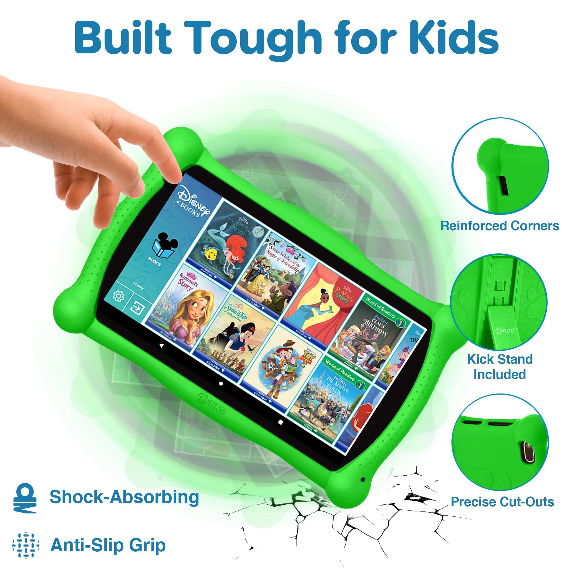 Contixo Contixo 7" Disney Kids Learning Tablet Bundle - Headphones, Stylus & Bag, Pre-Installed Disney Storybook (Value $200) & Teacher-Approved Apps, Parental Controls, Ideal for Education - Green