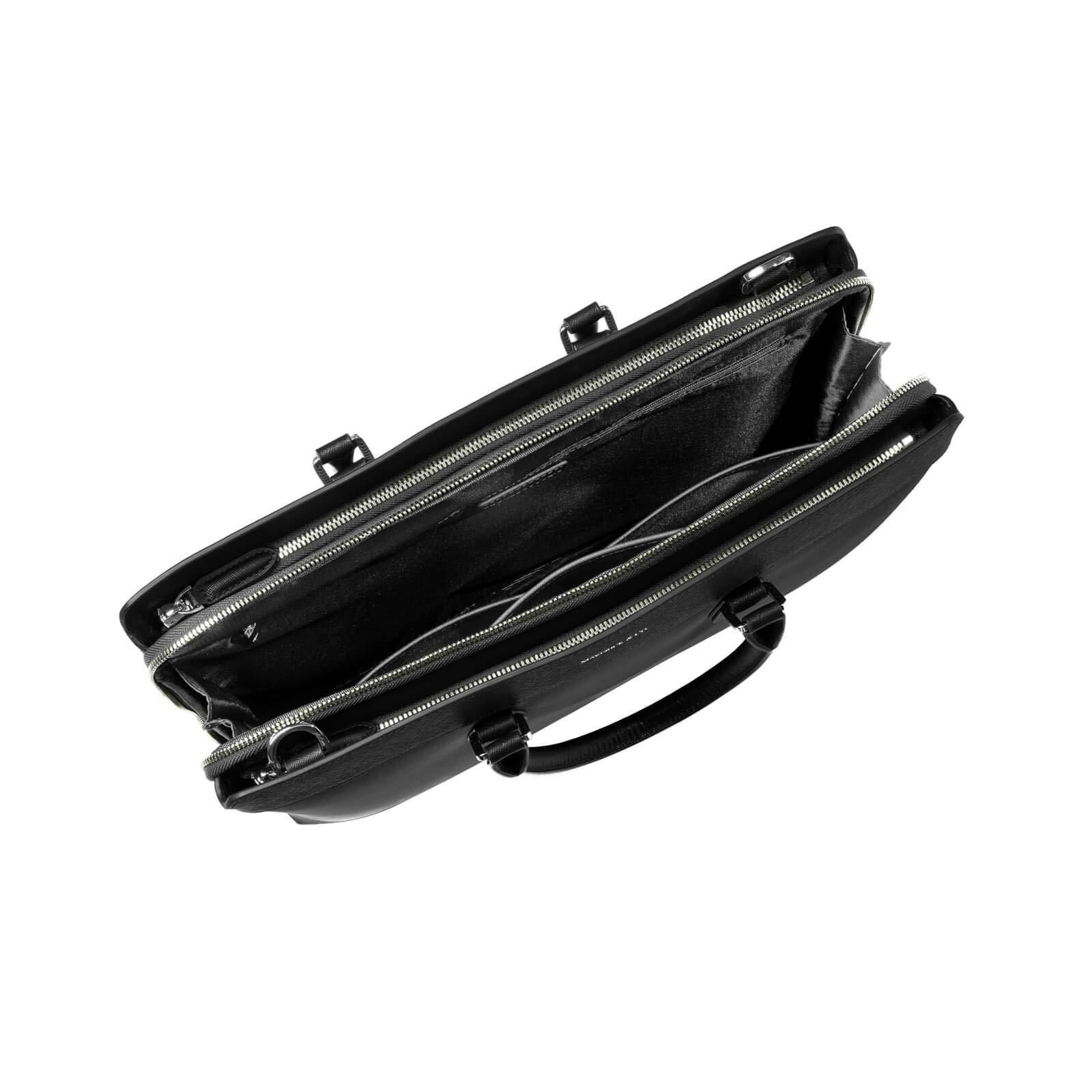 Maverick & Co. Maverick & Co. Alpha Leather-Trimmed Briefcase (Black)