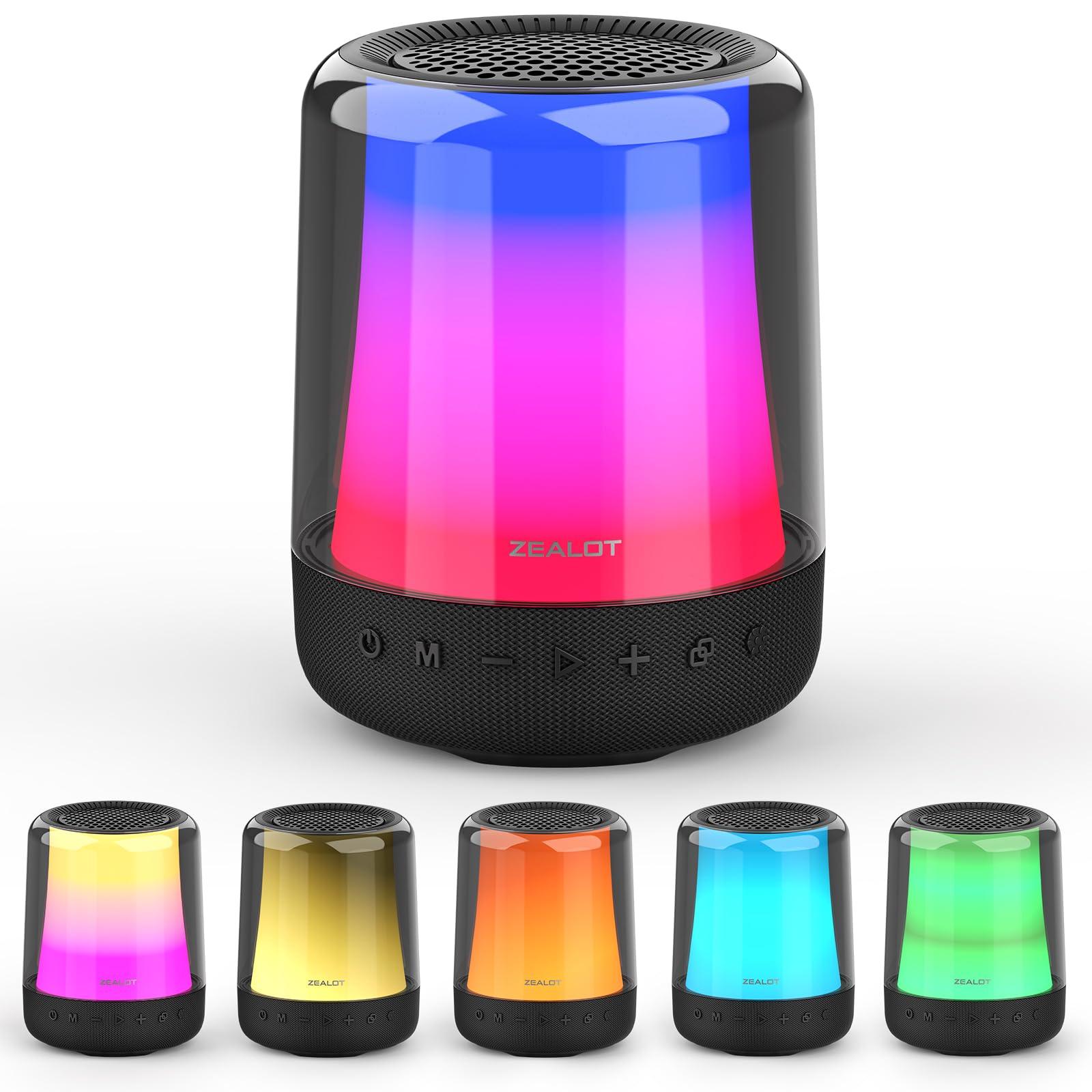 ZEALOT ZEALOT Bluetooth Speaker, Portable Bluetooth Speaker with Lights, 24W Loud HD Stereo Sound,Wireless Speaker,V5.2 Bluetooth, Dual Pairing,TF Card/USB/AUX for Party,Home,Outdoor