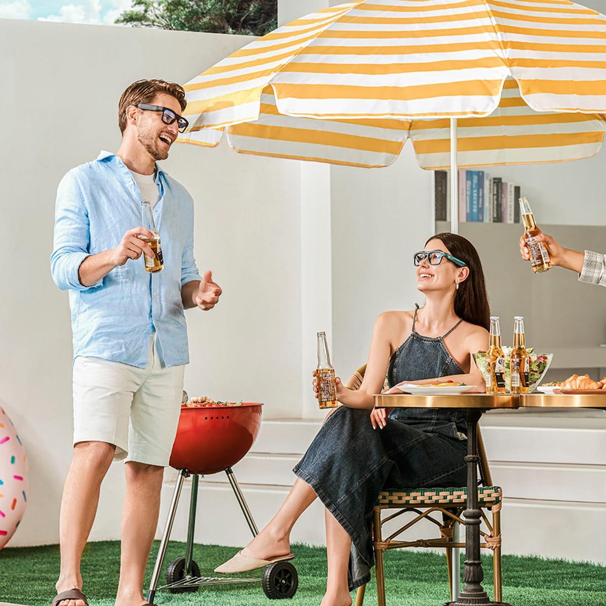 OhO sunshine OhO 128G Smart Glasses with Full HD Camera & Open Ear Bluetooth Speaker Headphone,Indoor & Outdoor Sports,UV400 Polarized Lens,for Men Women