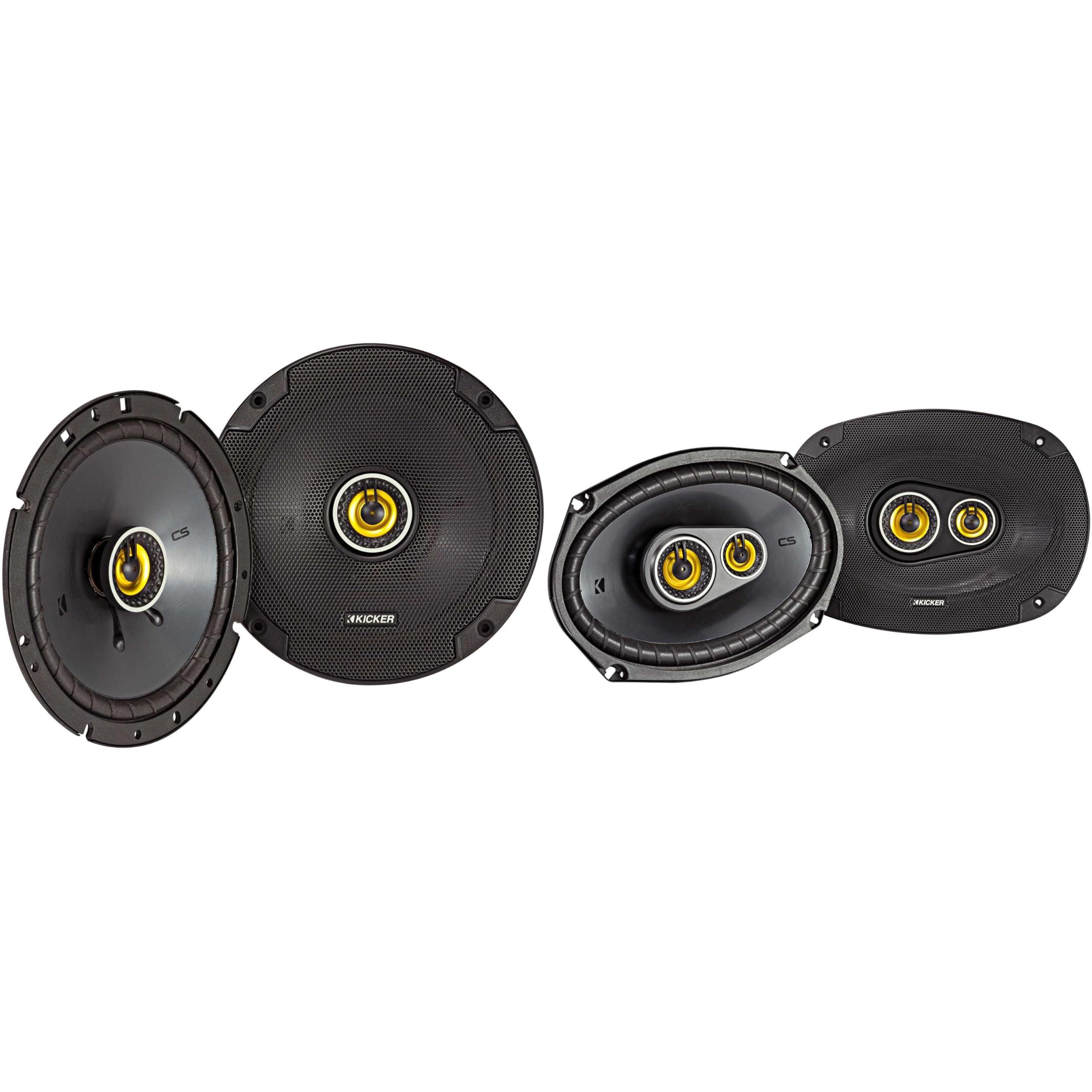 KICKER Kicker 46CSC6934 CS-Series CSC693 6x9-Inch (160x230mm) 3-Way Speakers w/ 46CSC674 6.75\" Coaxial Bundle