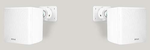 Rockville Rockville (4) Cube 3.5\" 30w RMS White Home Theater Wall Speakers+Swivel Brackets