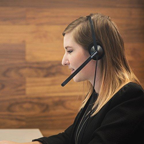 Koss Koss CS200 USB Double-Sided On-Ear Communication Headset, Noise-Cancelling Electret Microphone, Flexible Microphone Arm, Wired with USB Plug, Black