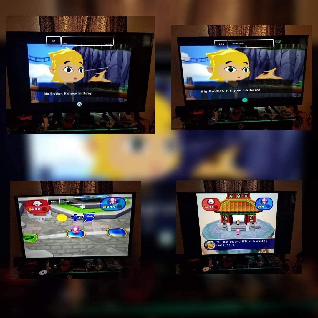 Runbod Runbod RCA to HDMI Converter, AV2Hdmi 1080P RCA Composite CVBS AV to HDMI Video Audio Converter Box for PS2 Wii Xbox VHS VCR Camera DVD Players, Support PAL/NTSC with USB Charge Cable (Black)