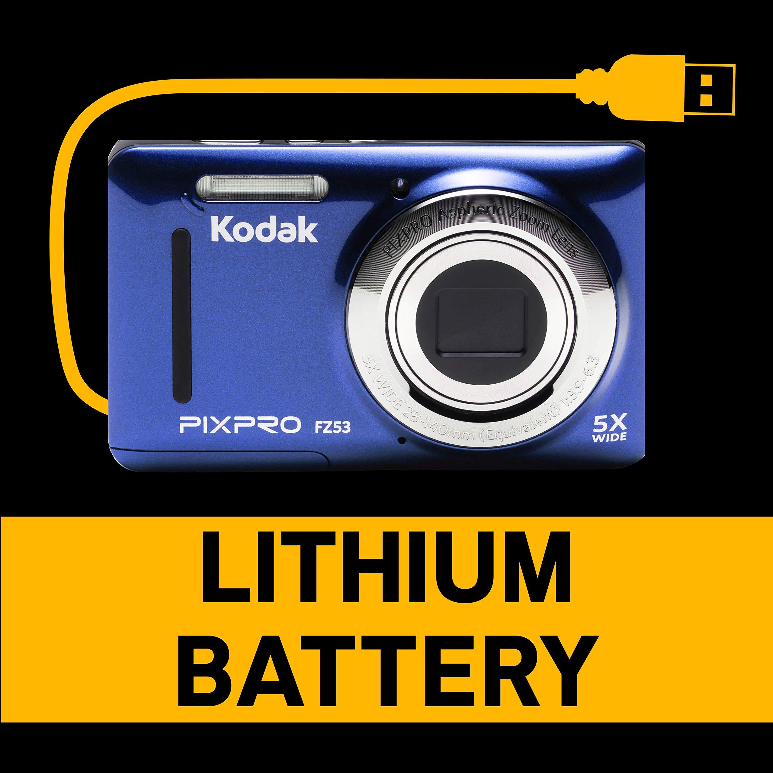 KODAK Kodak FZ53-BL Point and Shoot Digital Camera with 2.7" LCD, Blue