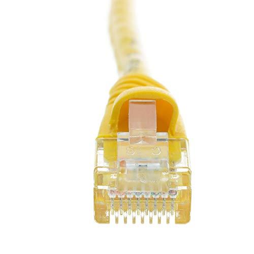 CableWholesale CableWholesale 100 Foot Yellow Cat6a Ethernet Patch Cable, Snagless/Boot with RJ45 Connector, 500 MHz, 24 AWG, UTP(Unshielded Twisted Pair) Stranded Copper, Internet Patch Cable