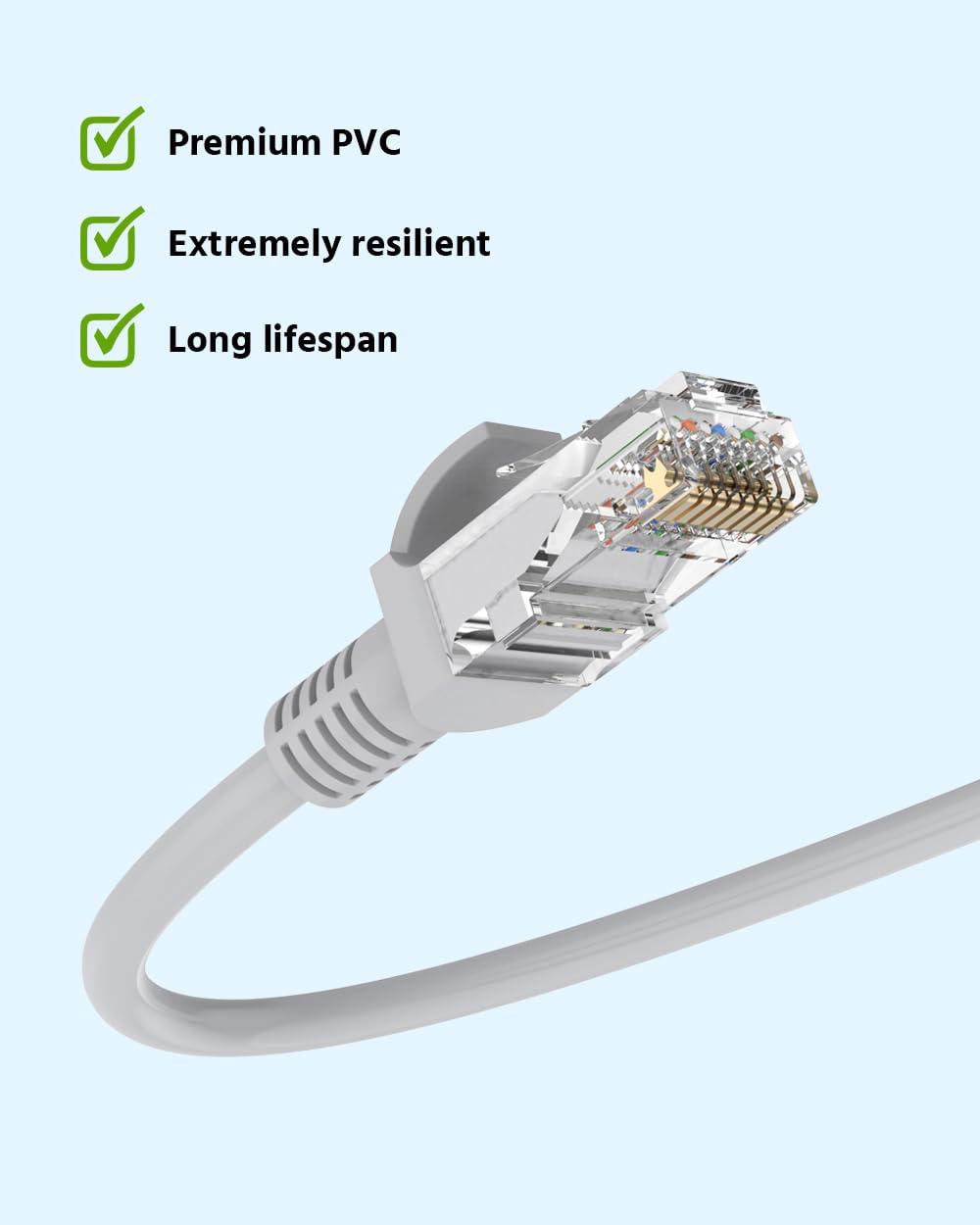 ANNKE ANNKE 100 FT Cat5e Internet High-Speed Network Cable, High-Speed PoE Ethernet Cable IP Camera and NVR System, Modem, PC, Consoles, etc., Compatible for Indoor/Outdoor Use