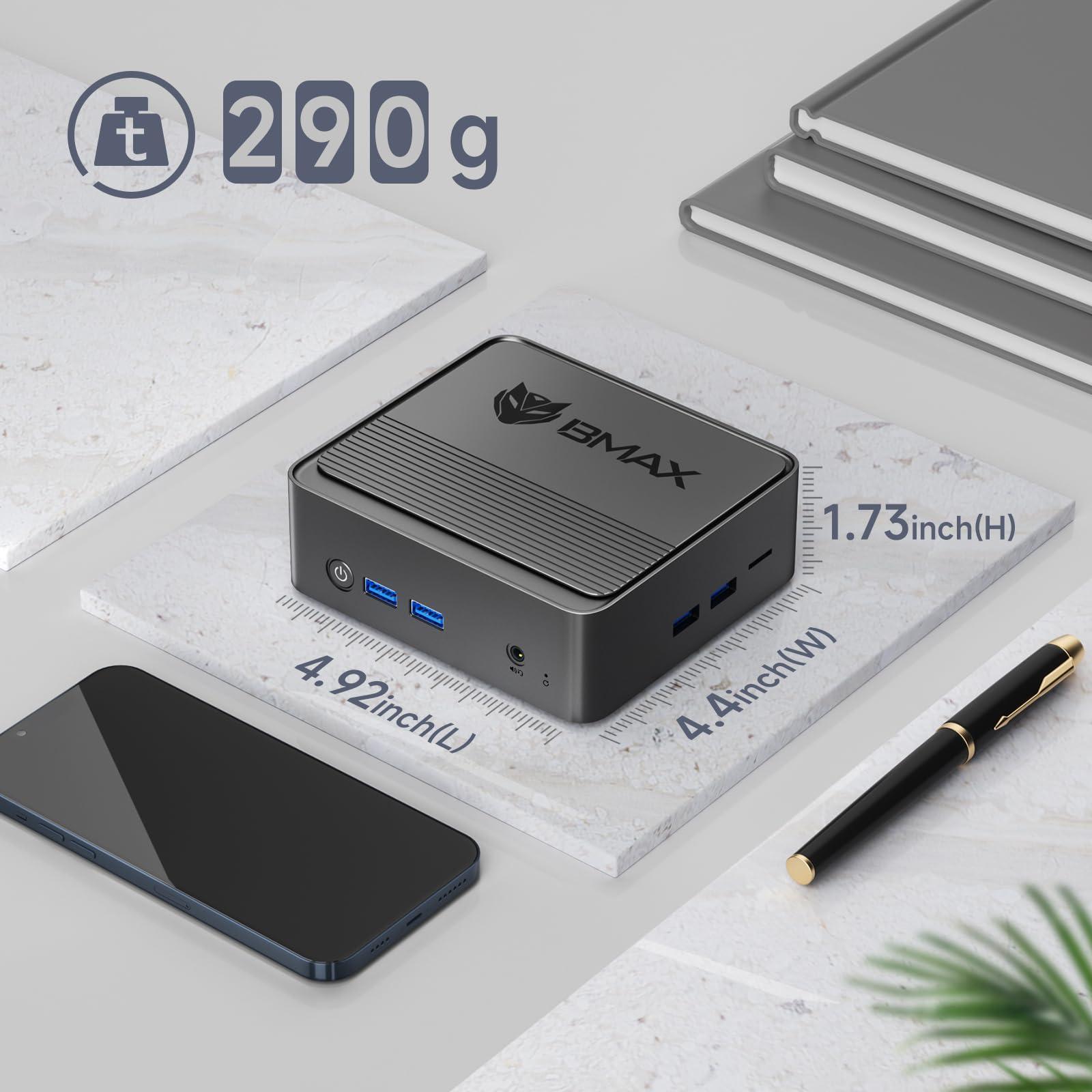 Bmax Bmax B3 Mini PC 256GB SSD 8GB DDR4, Intel 11th Gen N5095 Processor (up to 2.9GHz) 4C/4T, Auto Power On Mini Desktop Computer WiFi/BT5.0/HDMIx2 Support 4K Dual Screen Display, Wake On LAN