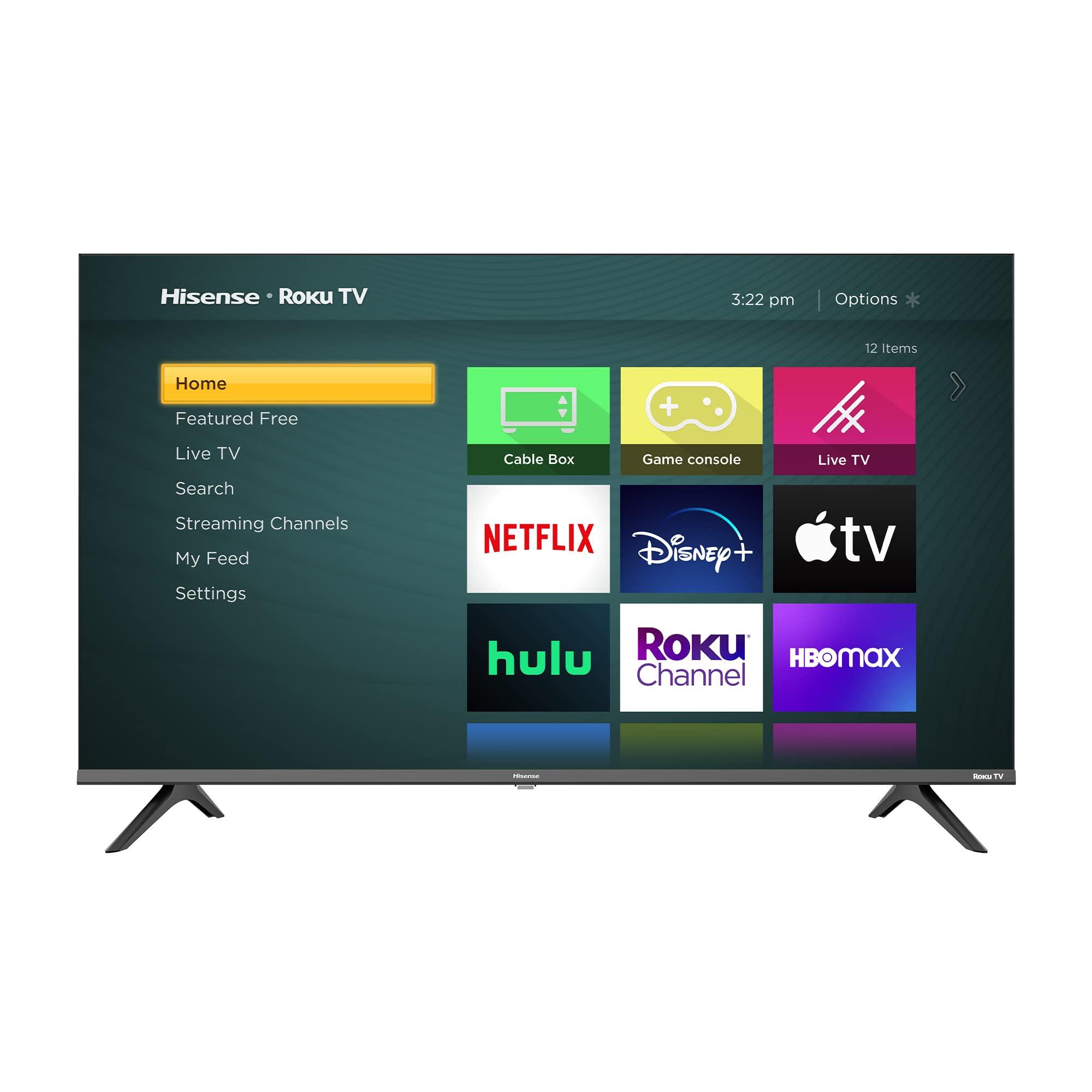 Hisense Hisense 32-Inch Class H4 Series LED Roku Smart TV with Google Assistant and Alexa Compatibility (32H4G, 2021 Model)