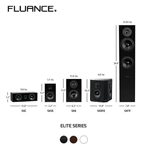 Fluance Fluance Elite High Definition 2-Way Bookshelf Surround Sound Speakers for 2-Channel Stereo Listening or Home Theater System - White/Pair (SX6WH)