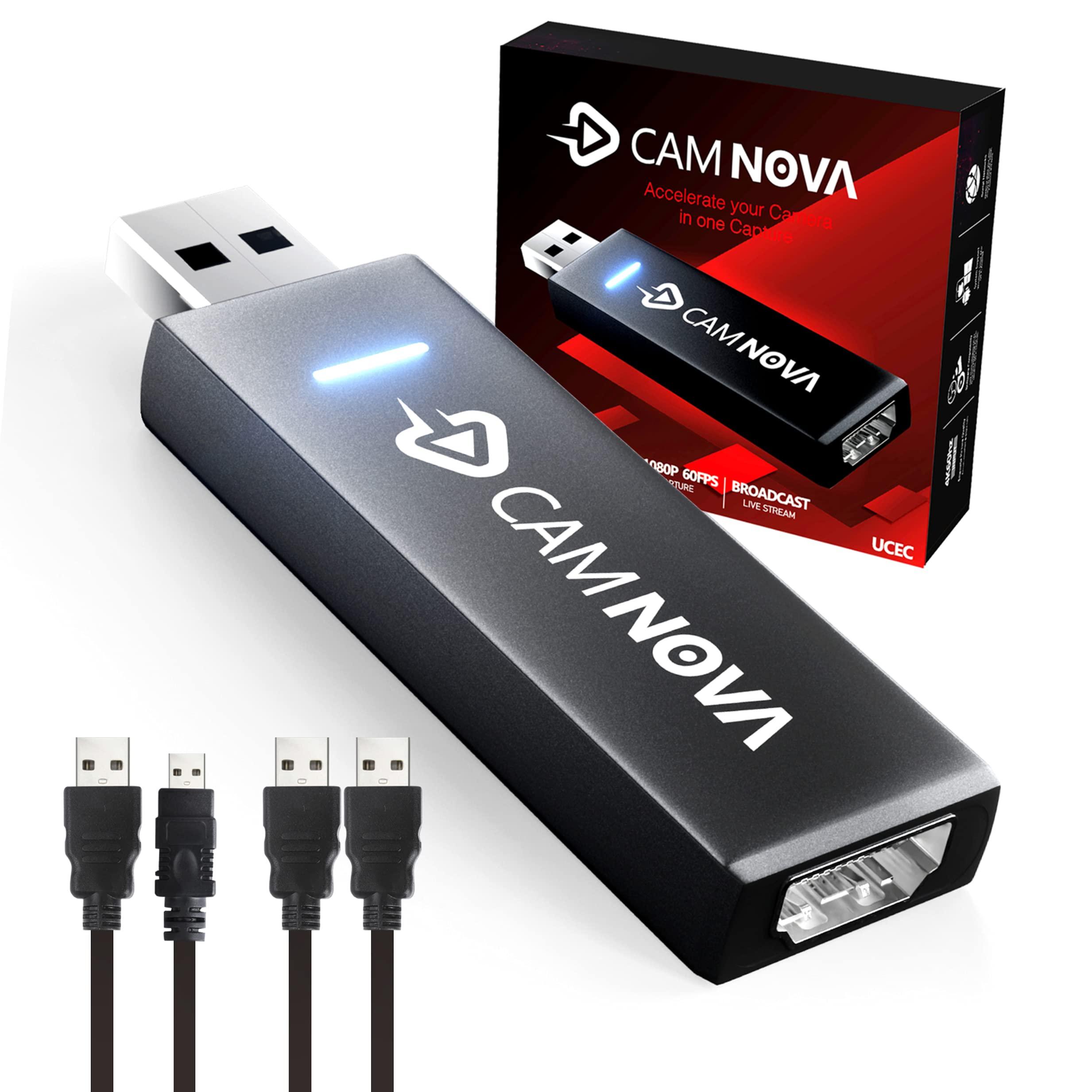 UCEC UCEC CAM NOVA Video Capture Card, 1080P 4K HDMI Video Capture Card, USB 3.0 Cam Link HDMI Capture Device, Live Broadcast Record via DSLR Camcorder Action Cam Live Stream for MacOS X PC Windows 7 8 10