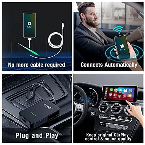 Carlinkit 2023 Wireless CarPlay Adapter CarlinKit 3.0 for Factory Wired CarPlay Cars Model Year: 2016 to 2018, for VW Audi Ford Sync 3 Mazda Mercedes Honda Chevy Subaru Porsche Hyundai Kia Lexus Gmc Acura