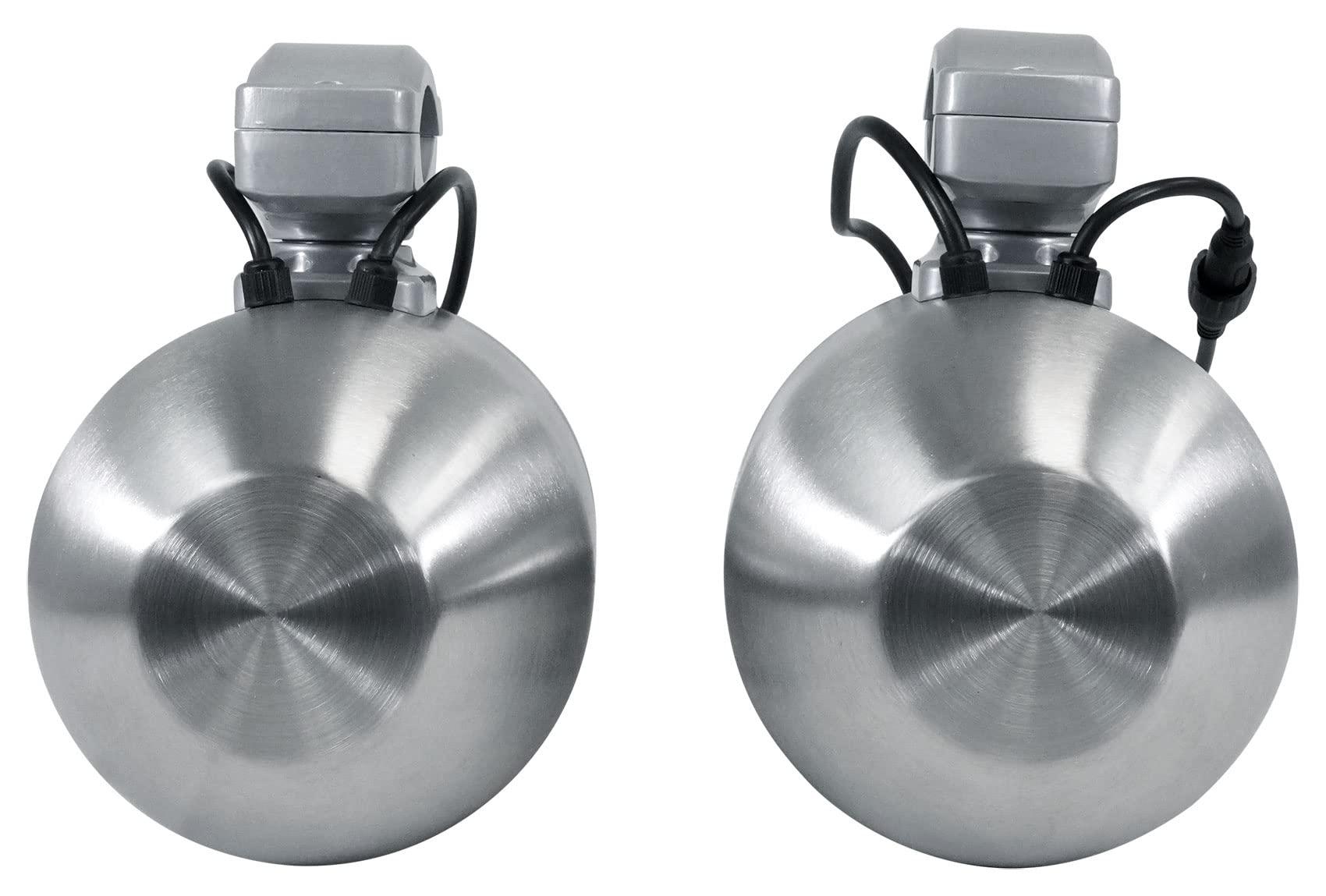 Rockville Rockville (4) WB50KLS Silver 5.25" 250w Metal Marine Wakeboard LED Tower Speakers