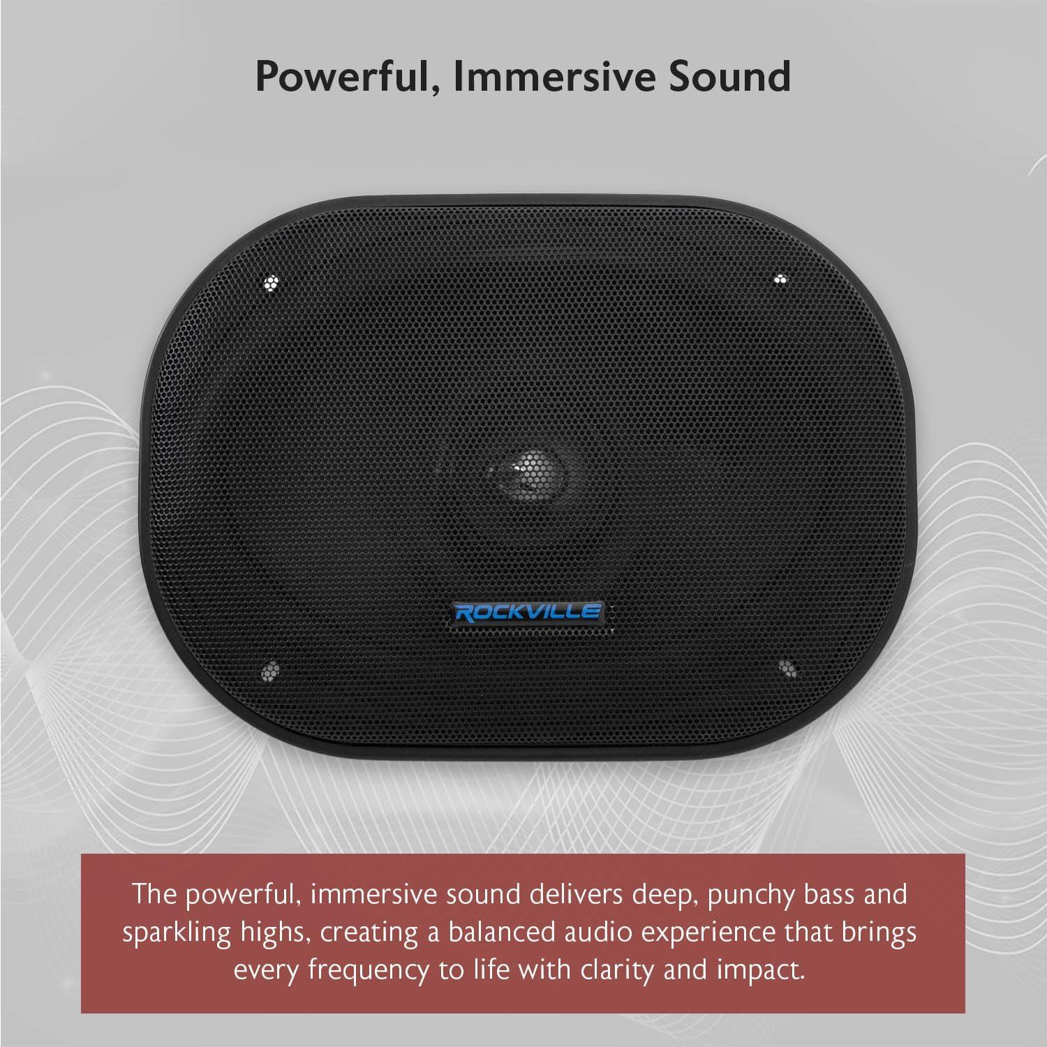 Rockville Rockville RVL69W Competition 6x9\" Woofer, 300W Peak/150W RMS, 4 Ohm, Double Stacked Magnet, Butyl Rubber Surround, Perfect for Mid-Bass and Lows