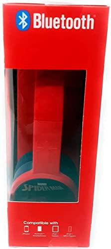 Spider Man Spider Man Bluetooth Kid Safe Headphones Over The Ear Padded Cushions Flying on a Web Design