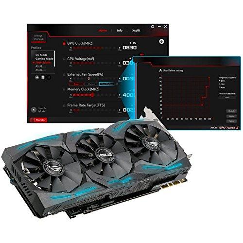 ASUS ASUS ROG-STRIX-GTX1080TI-O11G-GAMING GeForce 11GB OC Edition VR Ready 5K HD Gaming HDMI DisplayPort DVI Overclocked PC GDDR5X Graphics Card (Renewed)