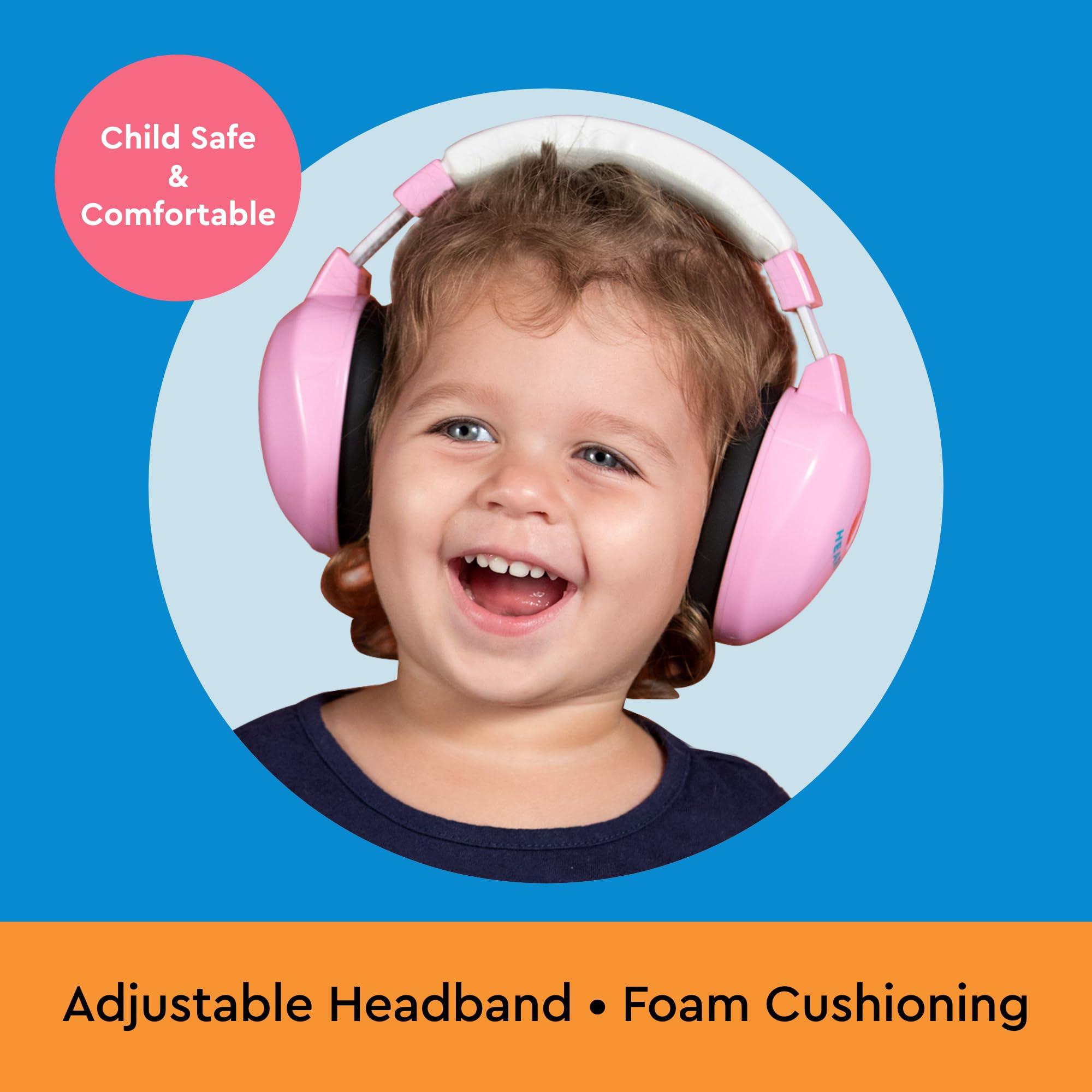 Lucid Audio Lucid Audio HearMuffs, Pastel Pink - Over-the-Ear Noise Reducing Hearing Protection for Infants & Toddlers - Fits Kids Ages 0-4