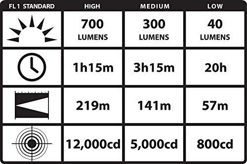 Streamlight Streamlight 74611 Strion DS HL 700-Lumen Rechargeable Flashlight with 120-Volt/100-Volt AC/12-Volt DC Charger and 1 Holder, Black