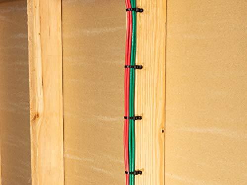 Secure™ Cable Ties 4 Inch Black Mount Head Zip Tie - 100 Pack