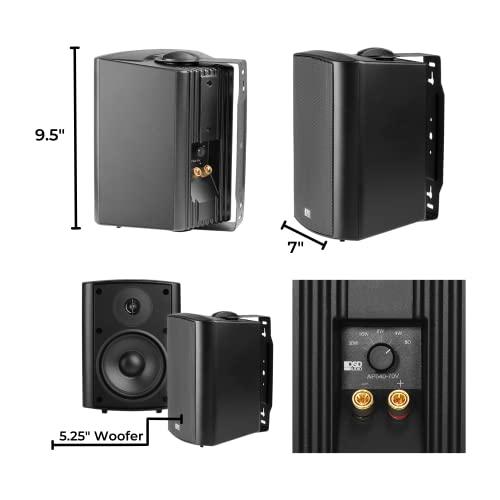 OSD Audio OSD 5.25" Outdoor Patio Speaker Pair 120W, IP54 Weather Resistant, Black AP520