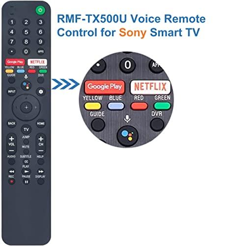 Smartby RMF-TX500U Voice Remote for All Sony TV, Replacement Remote for All Sony LCD LED HDTV Smart TV with Google Play, Netflix Buttons