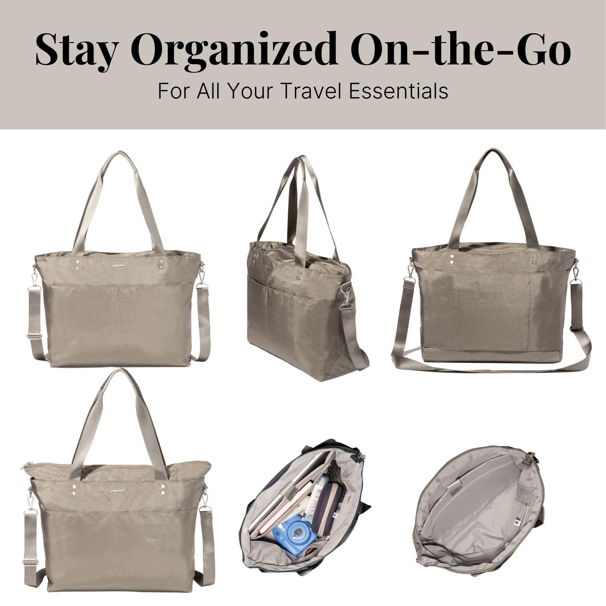 Baggallini Baggallini Carryall Laptop Tote - Medium 12x19 Inch Travel Crossbody Shoulder Bag