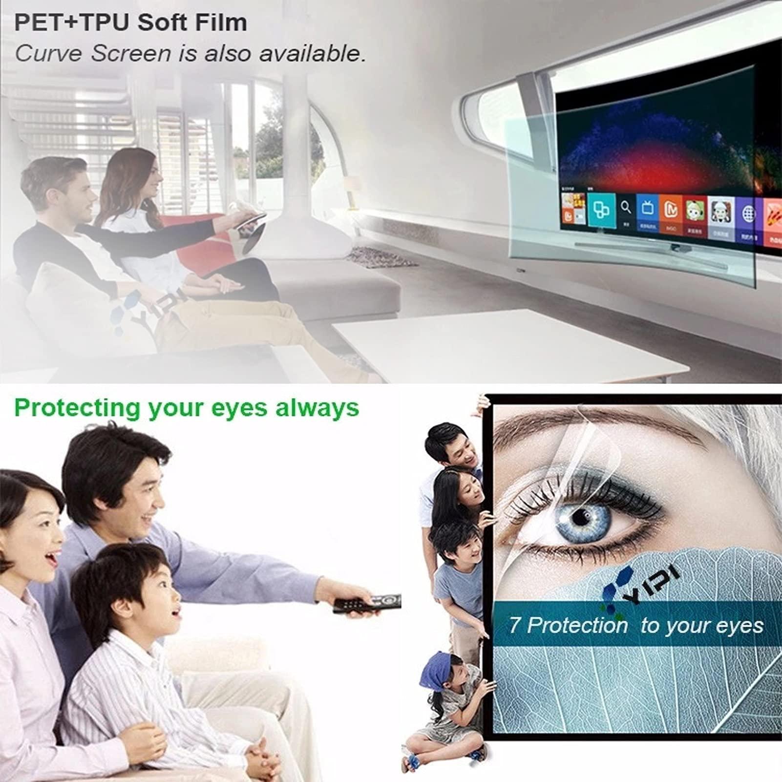 GFSD GFSD Anti Glare Film TV Screen Protector, Anti Blue Light/Guard Against Radiation, Relieve Eye Strain Sleep Betterfor All Brand TV Size (Color : HD Version, Size : 48 inch 1056596mm)