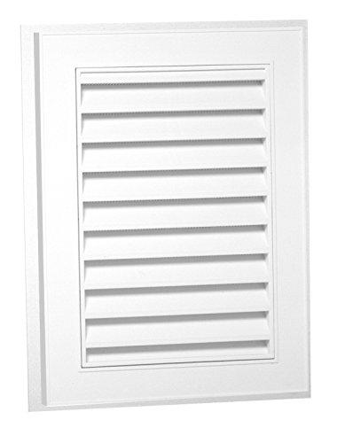Duraflo Duraflo 626075-00 Small Rectangular Gable Vent, 12 in W X 18 in H, 44 Sq-in, Polypropylene