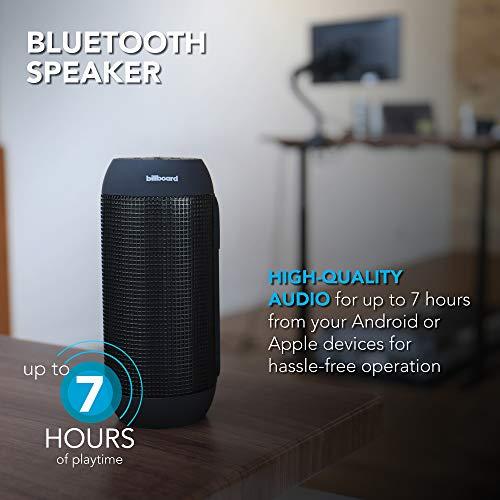 Billboard Billboard BB742 IPX5 Water-Resistant Bluetooth Wireless Speaker With Enhanced Bass, USB & SD Inputs, and Mini Stereo Inputs - Black