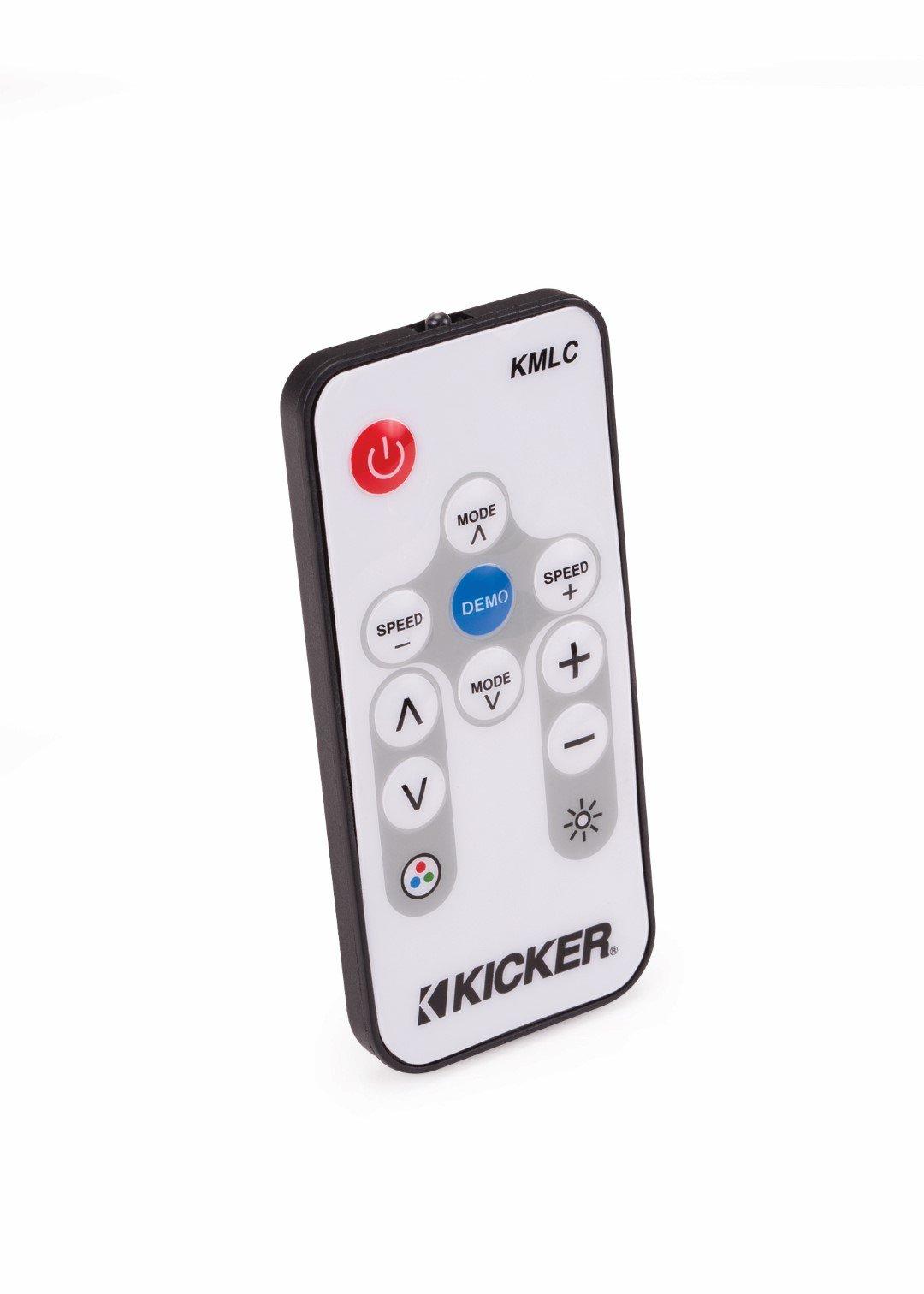 KICKER Kicker 45L7R124 L7R 12-Inch (30cm) Subwoofer, Dual Voice Coil, 4-Ohm w/White LED Grill & Remote Bundle