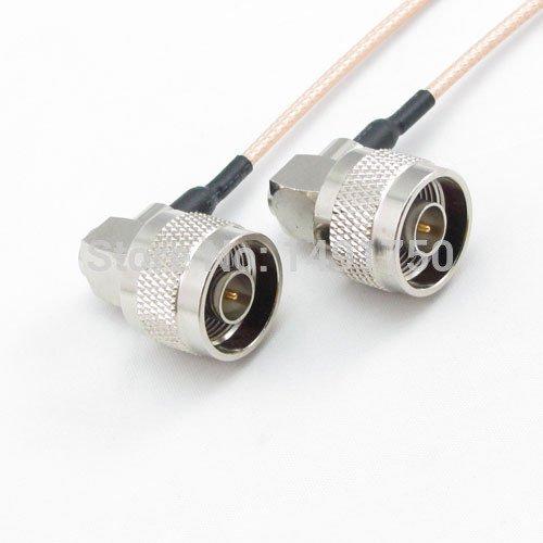 Custom Cables Group LLC RG316 100cm N Male Right to N Male Right Plug RF Coaxial Pigtail Jumper Cable Quick USA Shipping