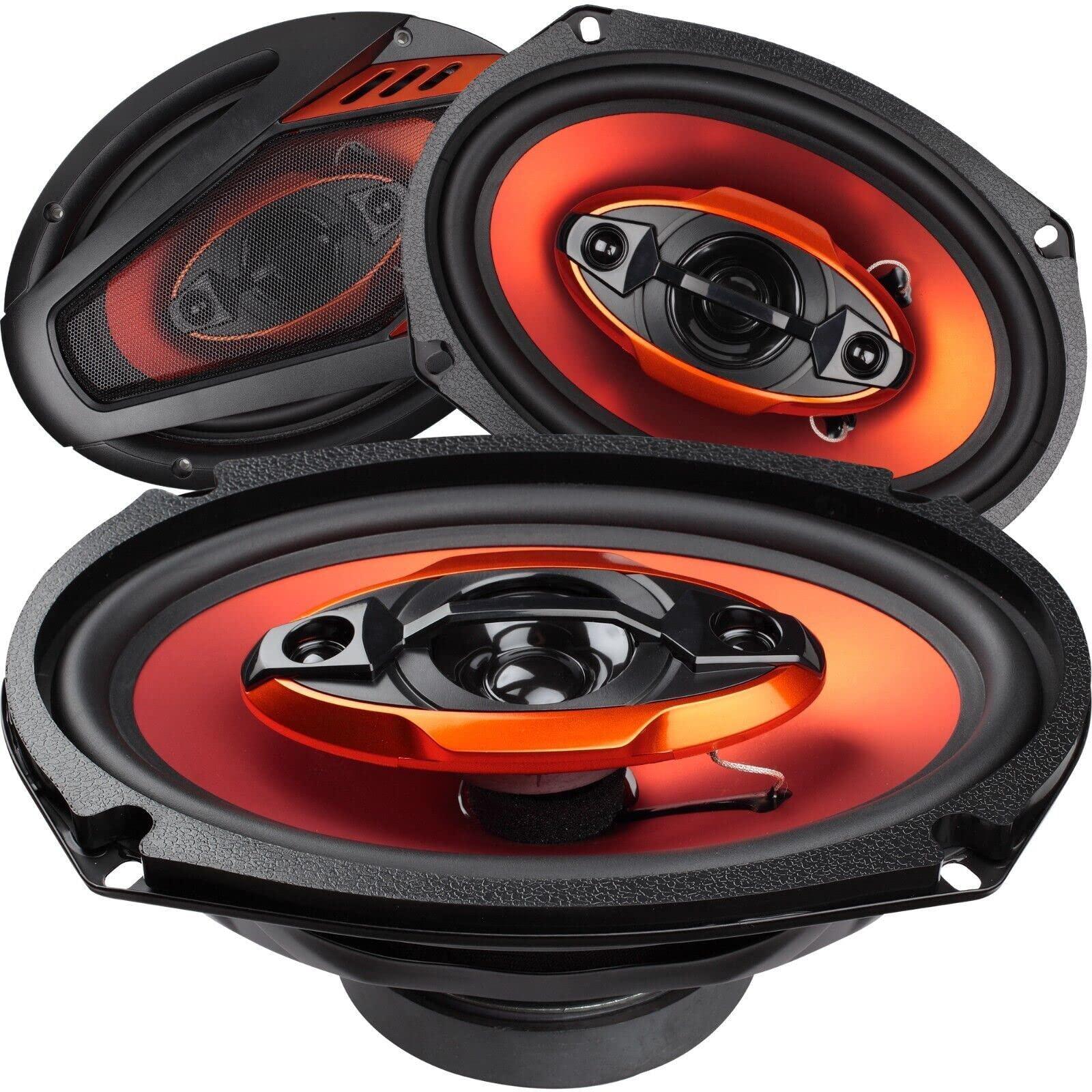 STX Audio STX Audio 2400W 6X9-Inch 4-Way Car Audio Coaxial Speakers System 6X9 Inches - 2 Pairs