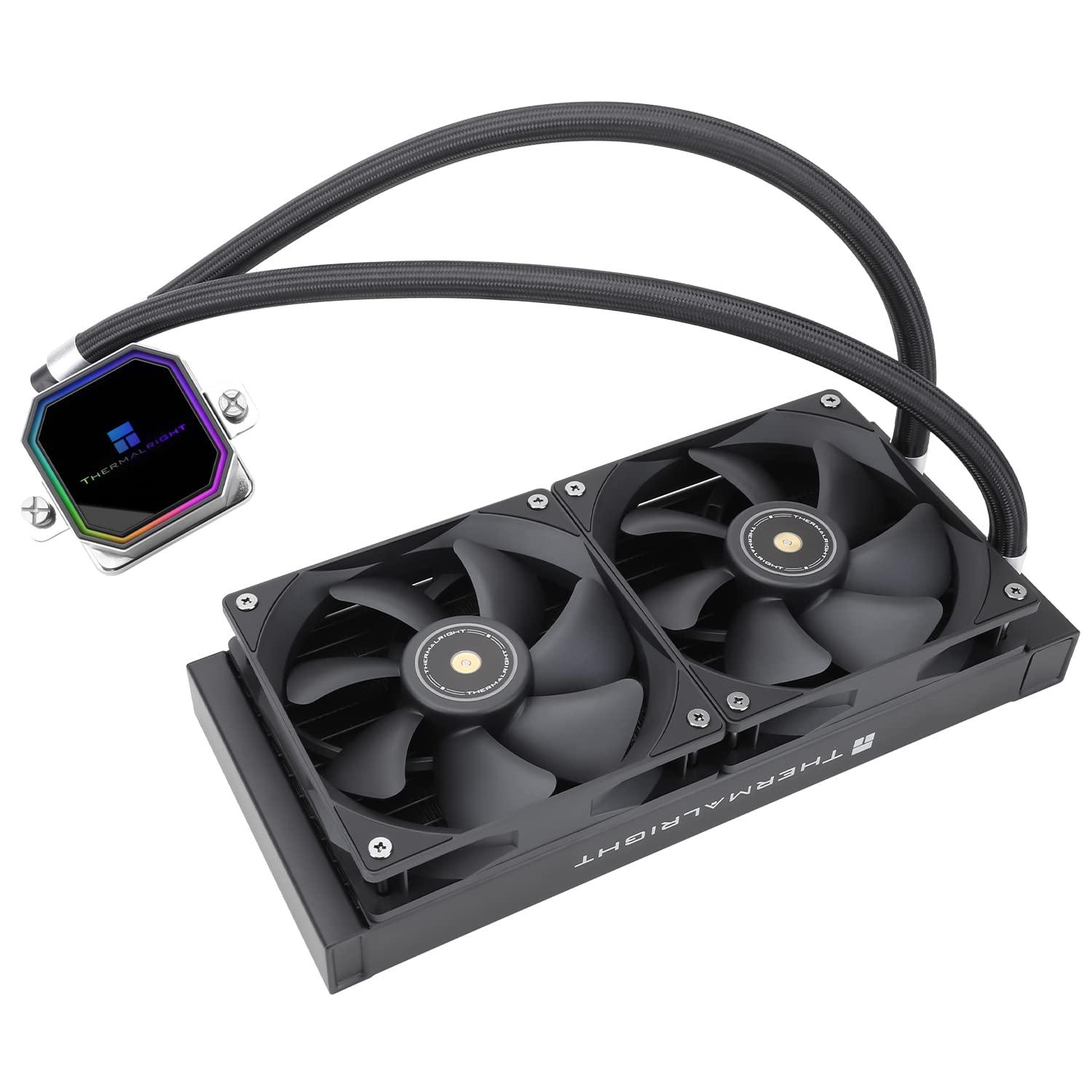Thermalright Thermalright Frozen Prism 240 Black Liquid CPU Water Cooler with 120mm PWM Fan,240 Black Cold Row Specification,Integrated Water-Cooler Heatsink for AMD/AM4/AM5,Intel LGA1700/1150/1151/1200/2011