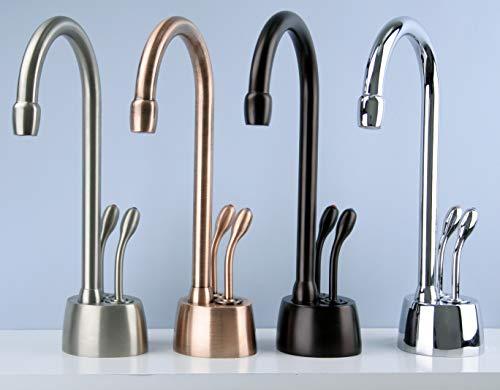 Westbrass Westbrass D272H-05 Develosah 9" 2-Handle Hot and Cold Water Dispenser with Instant Heating Tank, Polished Nickel